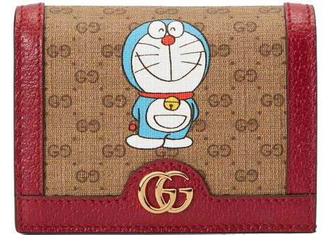 doraemon x gucci card case|Gucci x Doraemon Card Case Ebony/Beige .